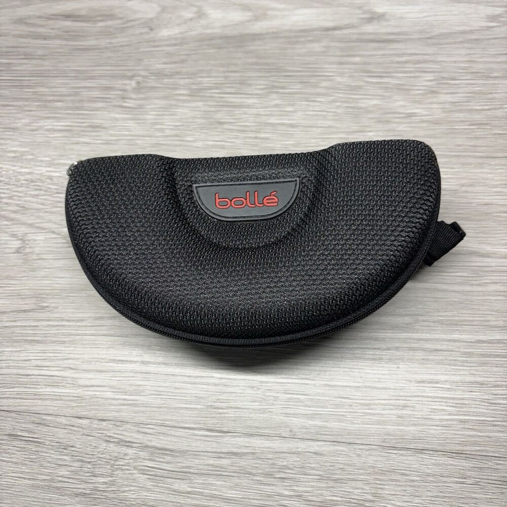 Bolle Sunglasses Case Black Semi-Hard Protective Clamshell with Red Logo